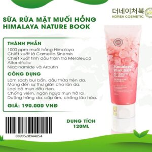 Sữa rửa mặt muối hồng Himalaya Nature Book