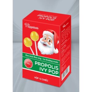 Kẹo mút Happy Vitamin phiên bản Giáng sinh hỗ trợ hết ho, long đờm Hộp/ 12 cây
